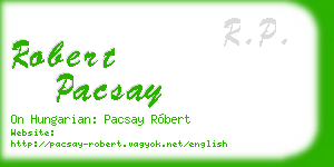 robert pacsay business card